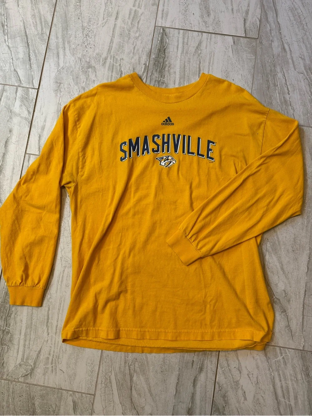 adidas Men’s Smashville Long-Sleeve Shirt - Yellow